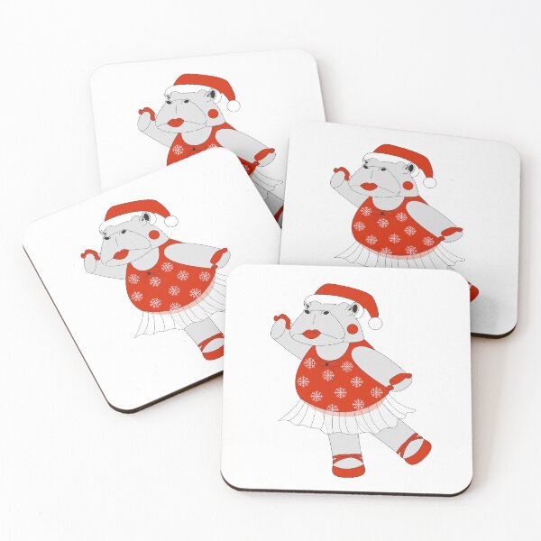 Item preview, Arte digital del hipopótamo de la bailarina de Navidad | Especial de Navidad | Melanie Jensen Ilustraciones designed and sold by Melanie Jensen.