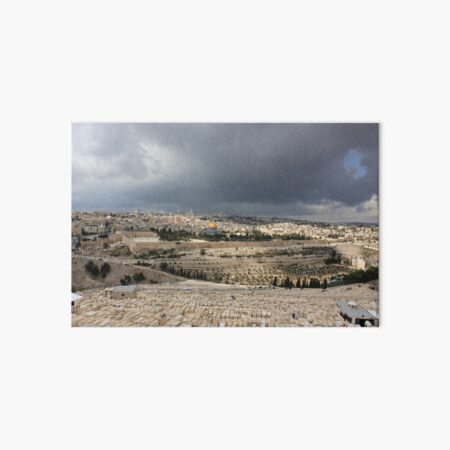 Israel Jerusalem Altstadt Historic Town Felsendom Dome of the Rock Ölberg Mount of Olives Galeriedruck