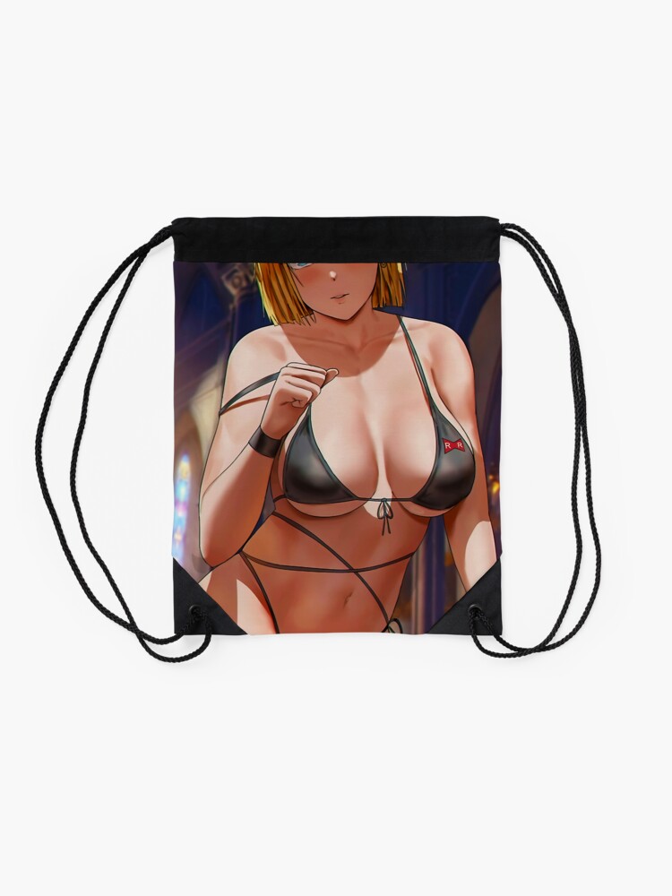 Sexy Android 18 Dragon Ball Z  Drawstring Bag for Sale by brucebeckkk