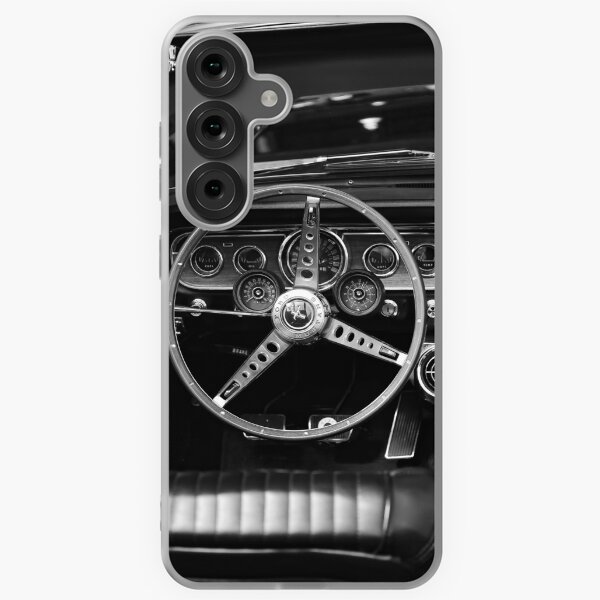 Item preview, ford mustang, cockpit detail - black white designed and sold by hottehue.