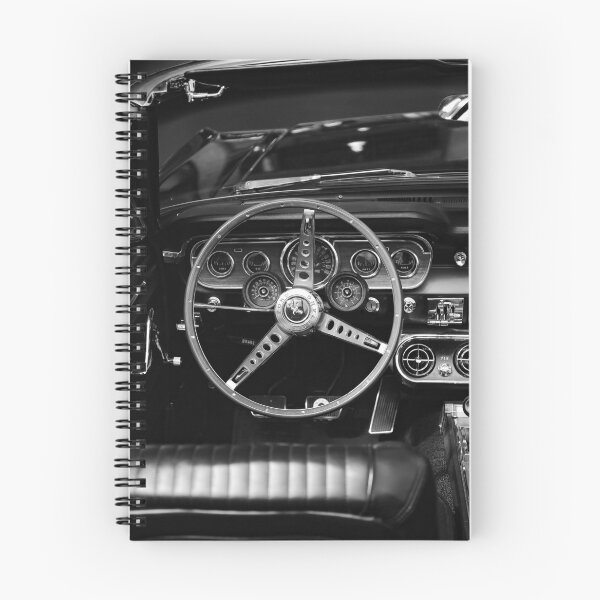 Item preview, ford mustang, cockpit detail - black white designed and sold by hottehue.
