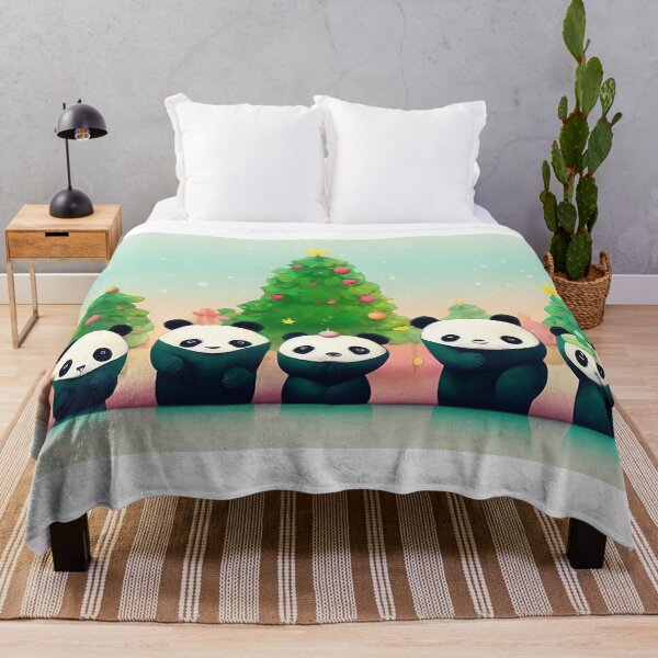 Item preview, Cute Pandas Christmas - Created by Artificial Intelligence designed and sold by Created-by-AI.
