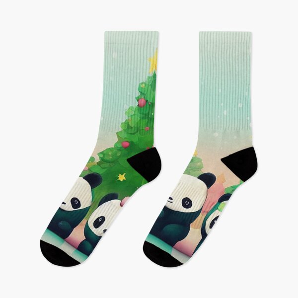 Item preview, Cute Pandas Christmas  - Created by Artificial Intelligence designed and sold by Created-by-AI.