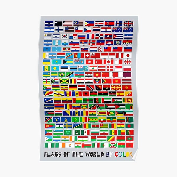 "Flags All Country In World" Poster for Sale by brucebeckkk Redbubble