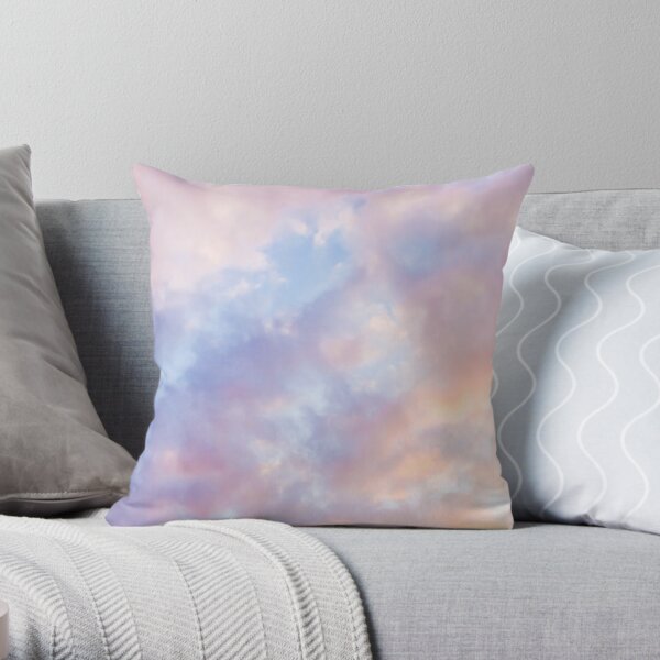 Pink sky Throw Pillow