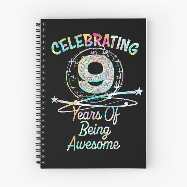 Item preview, 9 Years of Being Awesome 9 Years Old 9th Birthday Tie Dye designed and sold by lemonpoo8.