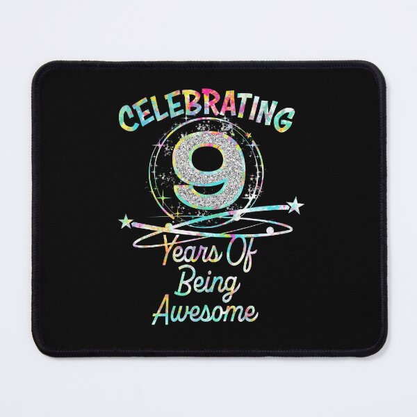 Item preview, 9 Years of Being Awesome 9 Years Old 9th Birthday Tie Dye designed and sold by lemonpoo8.
