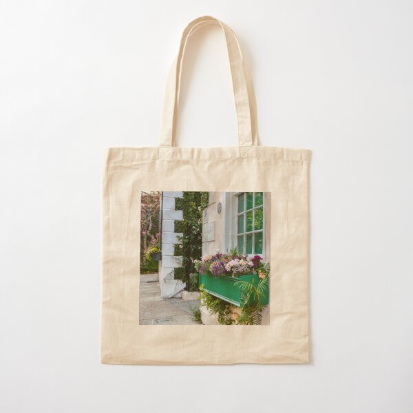 Charleston, South Carolina | Downtown | Flower Boxes Cotton Tote Bag