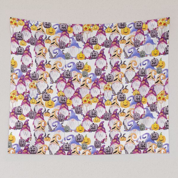 Item preview, Halloween Gnomes Pattern, Vintage Halloween Elements designed and sold by graphic-genie.