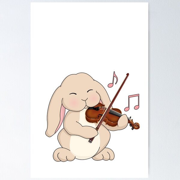 Trumpet Bunny Get Well Soon Message - Cute Bunny Rabbit Playing Trumpet  Poster for Sale by Jazznote
