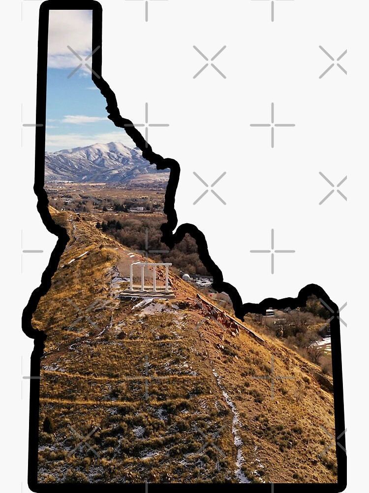"Idaho Cutout, Pocatello, RedHill" Sticker for Sale by auswar Redbubble