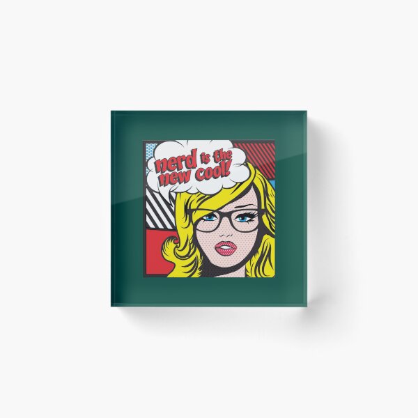 Item preview, Art Roy Lichtenstein Blonde Girl Motivational ,nerd is n the ew cool   designed and sold by MamaAwkwardd.