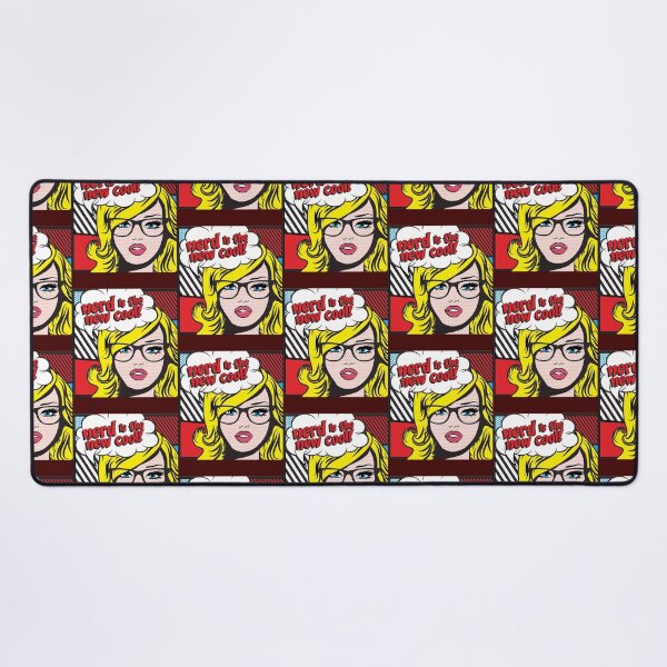 Item preview, Art Roy Lichtenstein Blonde Girl Motivational ,nerd is n the ew cool   designed and sold by MamaAwkwardd.