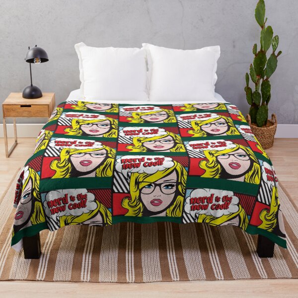 Item preview, Art Roy Lichtenstein Blonde Girl Motivational ,nerd is n the ew cool   designed and sold by MamaAwkwardd.