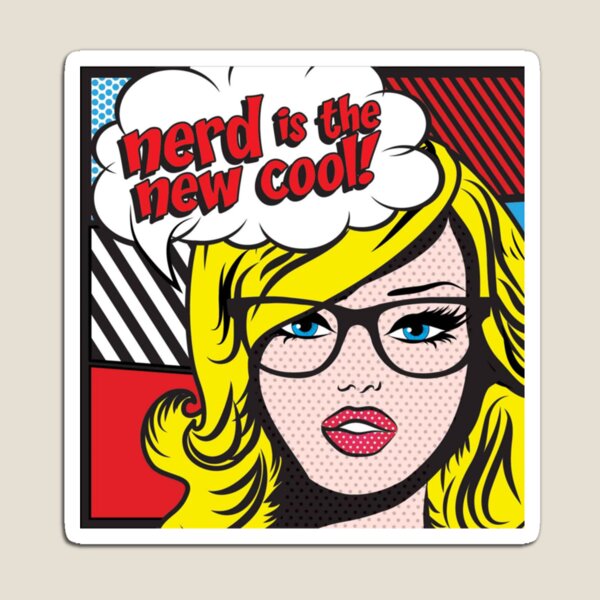 Item preview, Art Roy Lichtenstein Blonde Girl Motivational ,nerd is n the ew cool   designed and sold by MamaAwkwardd.