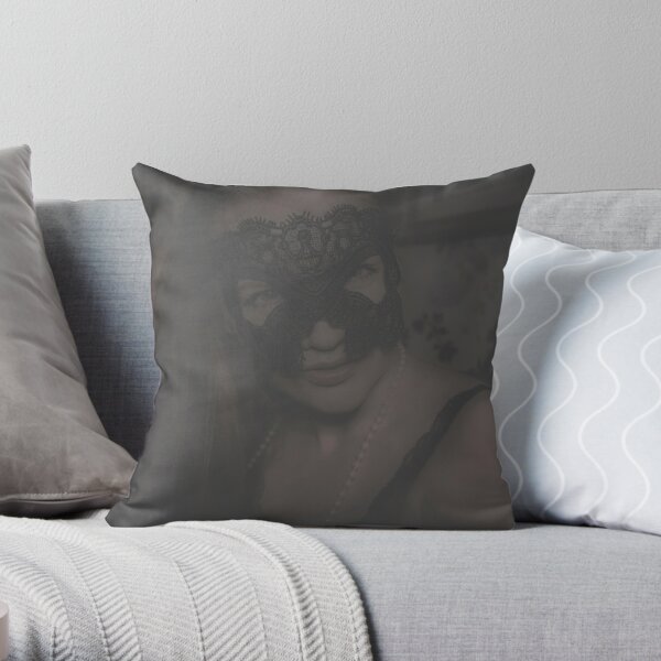 Mask of decadence Throw Pillow