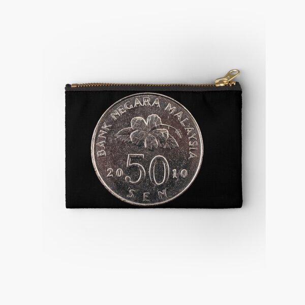 Item preview, Malaysian 50 sen coin close up on black designed and sold by vitoriaholdings.