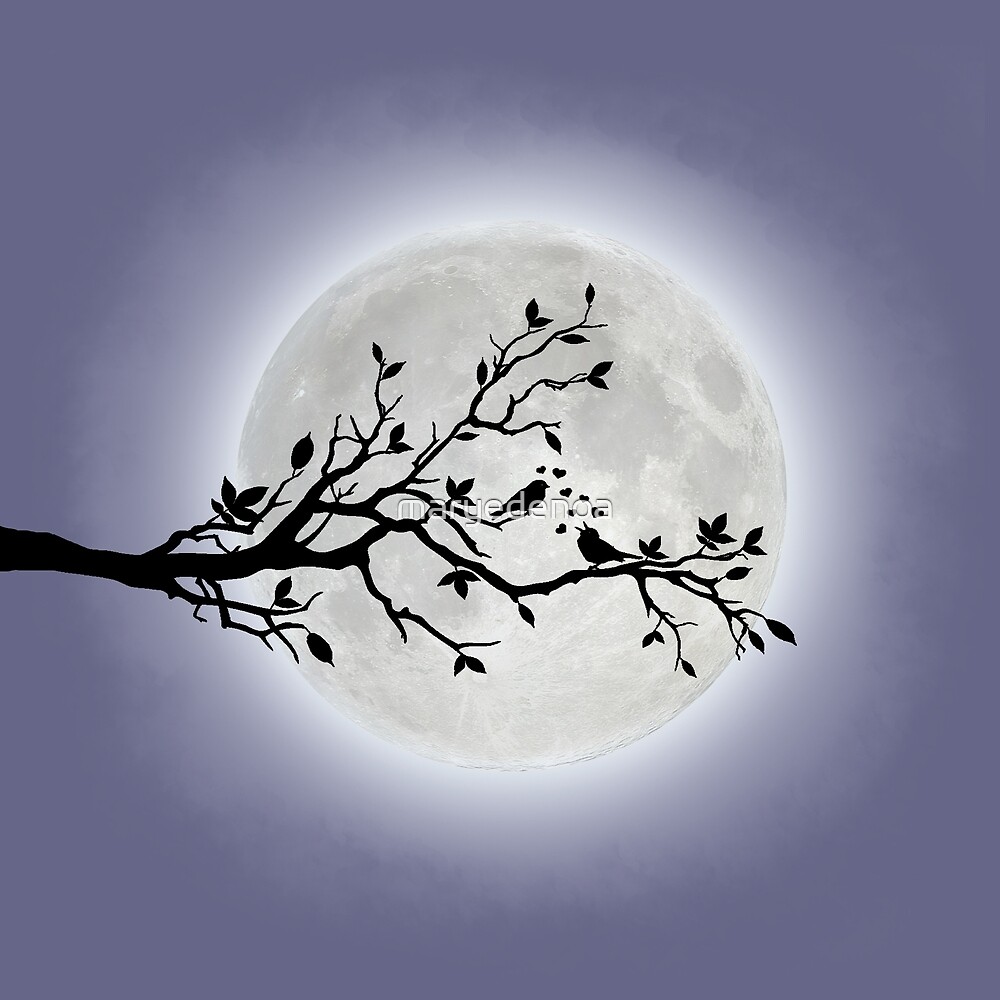 “Luna Love Birds” by maryedenoa | Redbubble