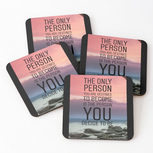 Item preview, The only person you are destined to become is the person you decide to be designed and sold by Stories To Inspire - Motivational Jewish Quotes.