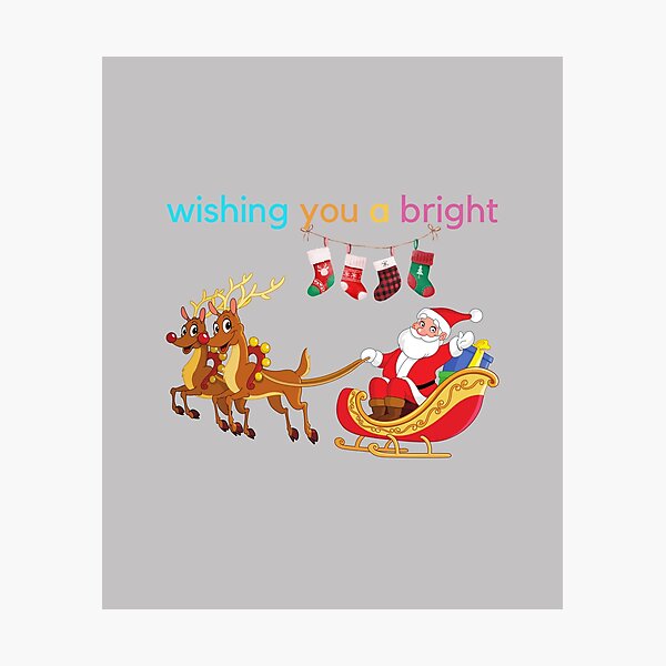 Item preview, Wishing you a bright, merry christmas designed and sold by pookamon14.