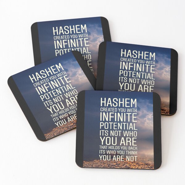 Item preview, Hashem created you with infinite potential its not who you are that holds you back its who you think you are not designed and sold by Stories To Inspire - Motivational Jewish Quotes.