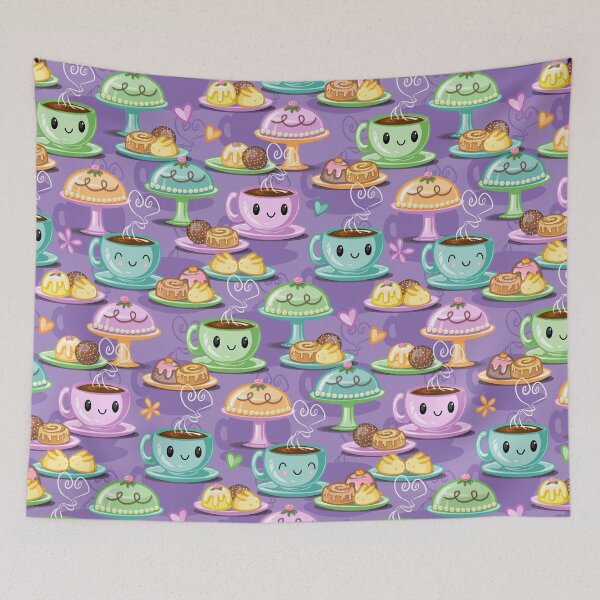 Item preview, Treat Yourself Coffee Break Pattern designed and sold by ElephantShoe.