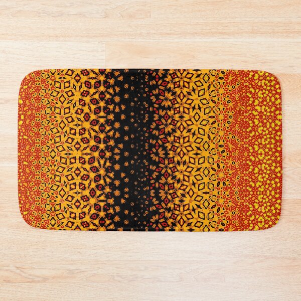 Item preview, Flames to Eternal Darkness Geometry Optical Art Abstract Illusion Red Yellow Black Intense designed and sold by ArticLotusShop.