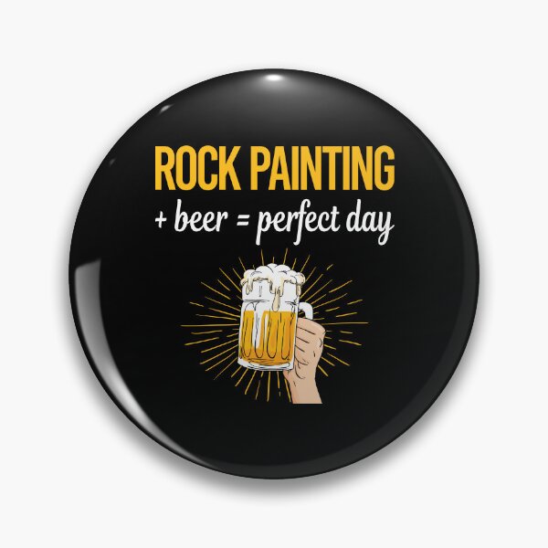 Item preview, Beer Perfect Day Rock Painting designed and sold by WigglesDailey.