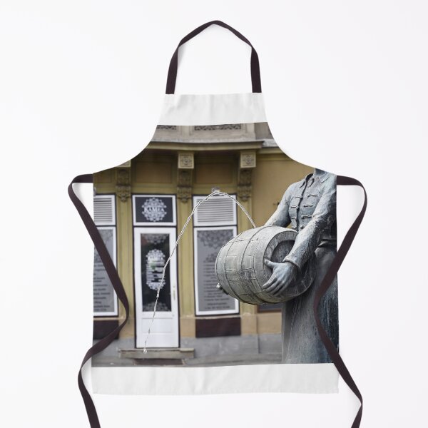 Item preview, a man holding a wine barrel monument in Sopron Hungary designed and sold by goceris.