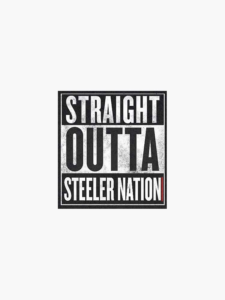 Women's Straight Outta STEELER Nation Shirt, Printed Footbal