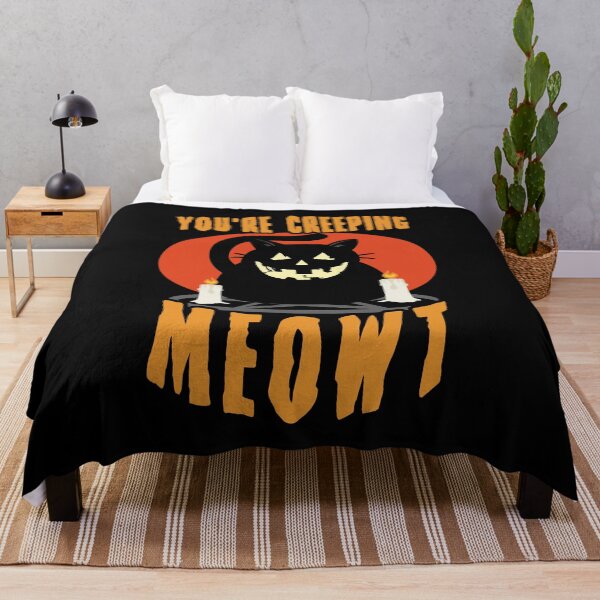 Item preview, You're Creeping Meowt | Satanic Black Cat | Funny Saying For Halloween designed and sold by TMBTM.