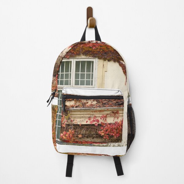 Item preview, the wall of an old house covered with creeper leafs autumn season Vienna designed and sold by goceris.