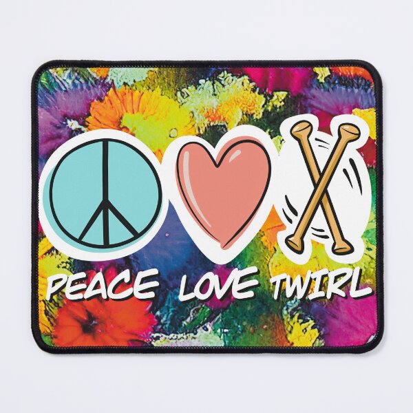 Item preview, Peace Love Twirl symbol Floral design designed and sold by SubtleSplit.