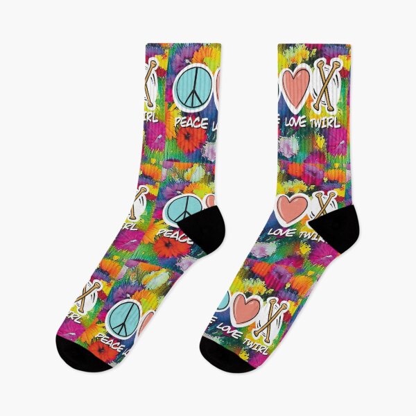 Item preview, Peace Love Twirl symbol Floral design designed and sold by SubtleSplit.