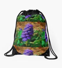 Grape Hyacinth aka Muscari Drawstring Bag