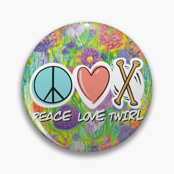 Item preview, Peace Love Twirl symbol pastel flowers design designed and sold by SubtleSplit.