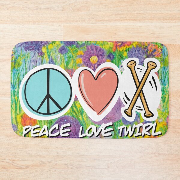 Item preview, Peace Love Twirl symbol pastel flowers design designed and sold by SubtleSplit.