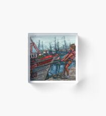 Boy and Boat Acrylic Block