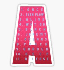 Ten Tracklist Sticker