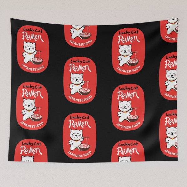Item preview, Lucky Cat Ramen Kawaii Anime Japanese Food designed and sold by w1ckerman.