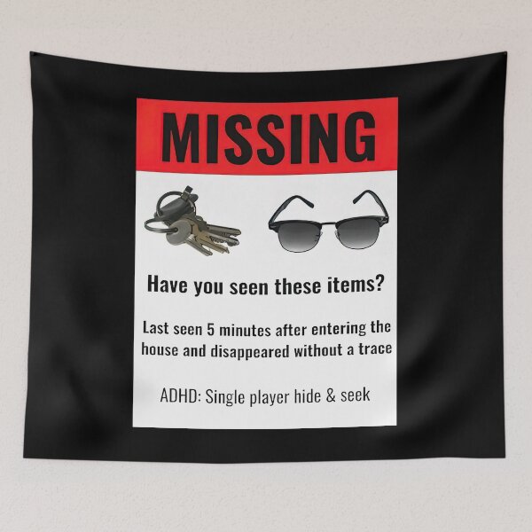 Item preview, Missing Items Tee Funny ADHD Neurodivergent designed and sold by loat904.