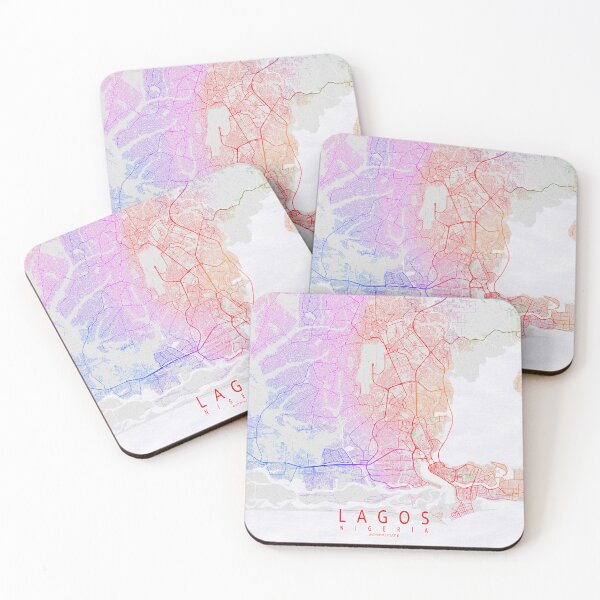 Item preview, Lagos City Map of Nigeria - Colorful designed and sold by deMAP.