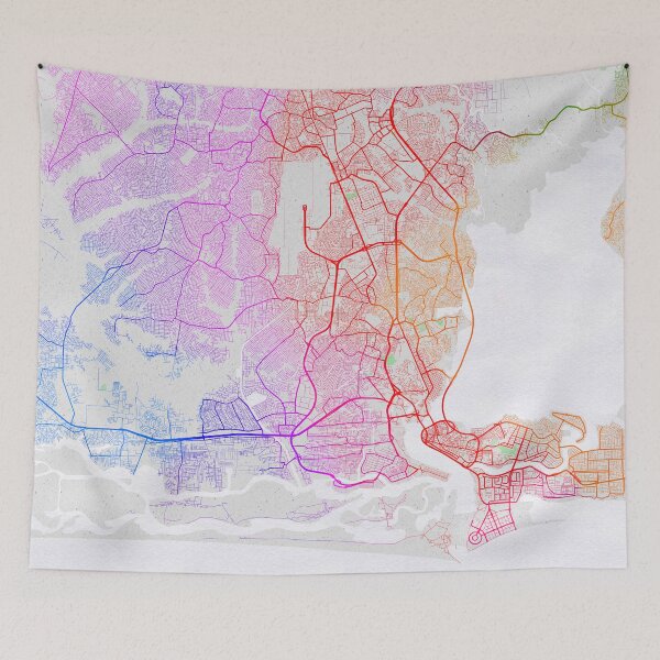 Item preview, Lagos City Map of Nigeria - Colorful designed and sold by deMAP.