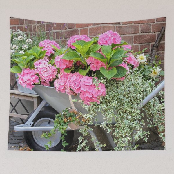 Item preview, Hydrangea's in a Wheelbarrow  designed and sold by Judy Skowron.