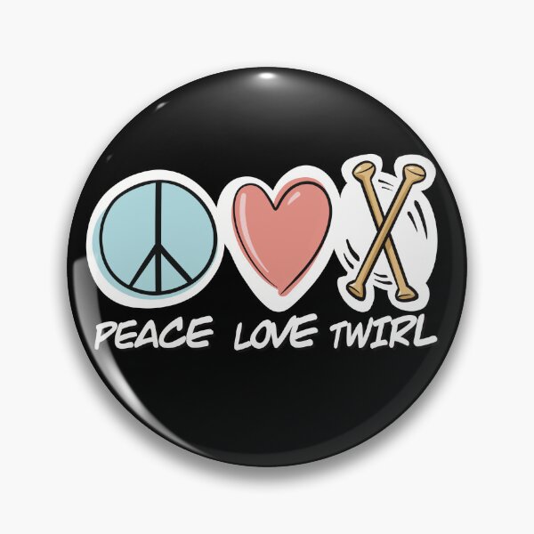 Item preview, Peace Love Twirl symbol design designed and sold by SubtleSplit.