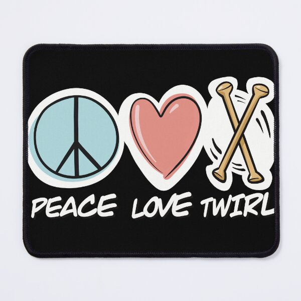 Item preview, Peace Love Twirl symbol design designed and sold by SubtleSplit.