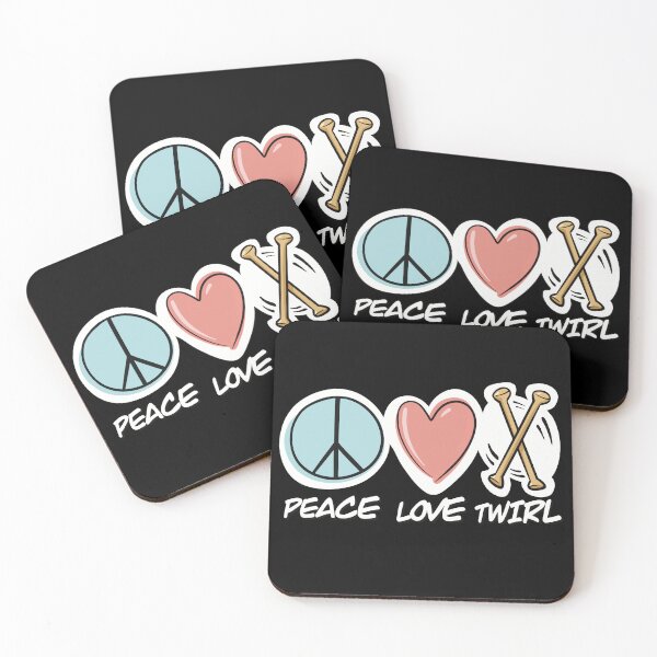 Item preview, Peace Love Twirl symbol design designed and sold by SubtleSplit.