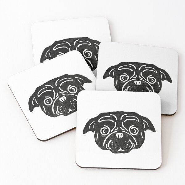 Item preview, Pug Print solid designed and sold by JLFInspArt.