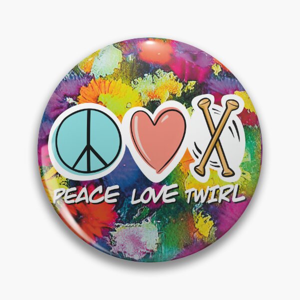 Item preview, Peace Love Twirl symbol Floral design designed and sold by SubtleSplit.