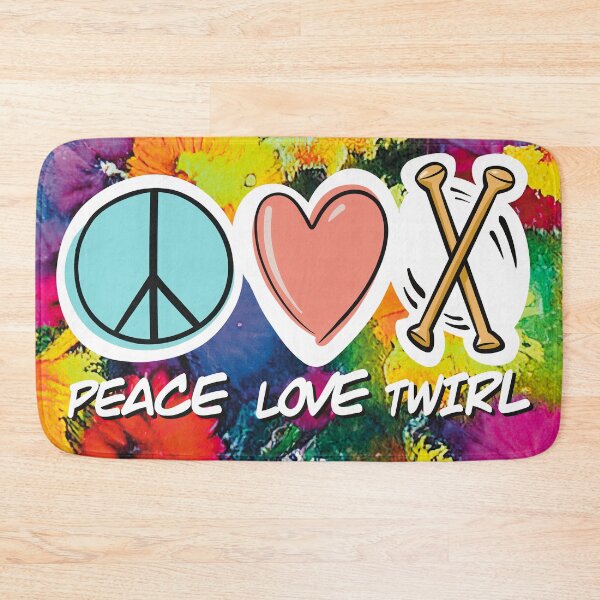 Item preview, Peace Love Twirl symbol Floral design designed and sold by SubtleSplit.